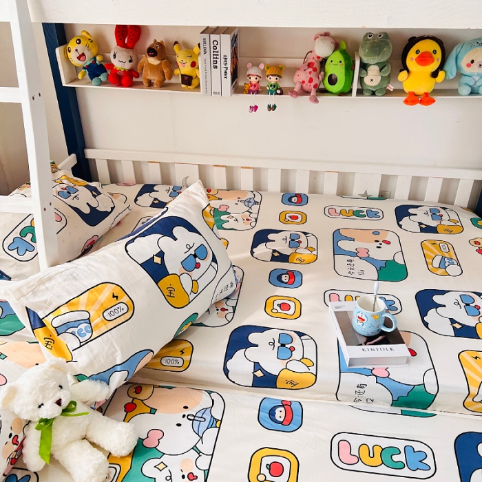 91家纺网 家纺一手货源 找家纺 小虾米 2023新款卡通系列全棉床笠（可定制） 莱克星球