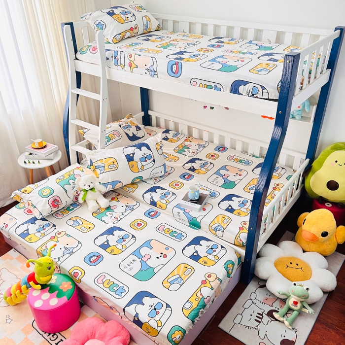 91家纺网 家纺一手货源 找家纺 小虾米 2023新款卡通系列全棉床笠（可定制） 莱克星球