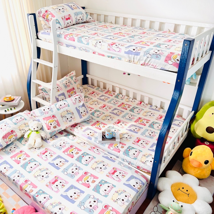 91家纺网 家纺一手货源 找家纺 小虾米 2023新款卡通系列全棉床笠（可定制） 连连看