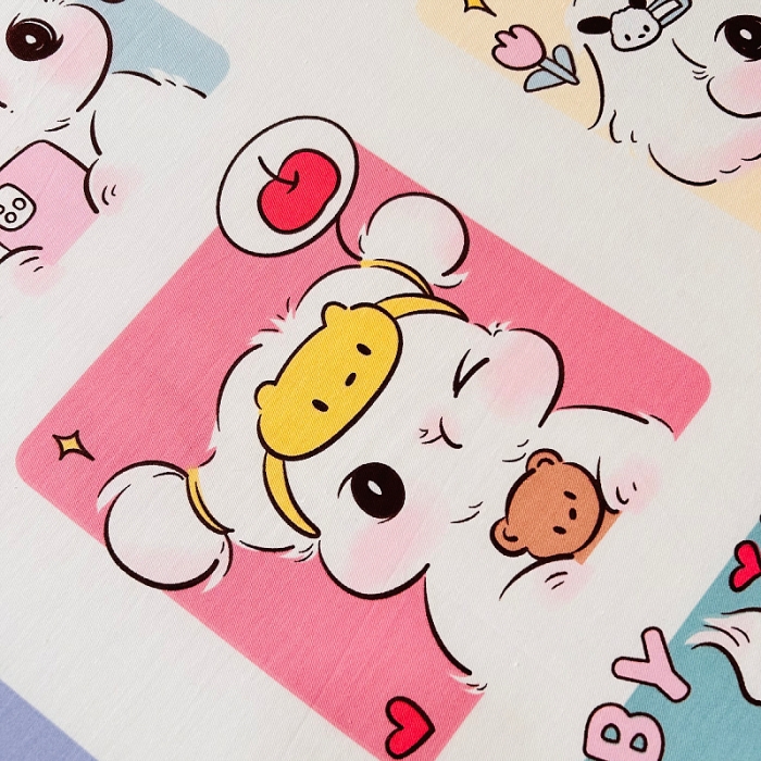 91家纺网 家纺一手货源 找家纺 小虾米 2023新款卡通系列全棉床笠（可定制） 连连看