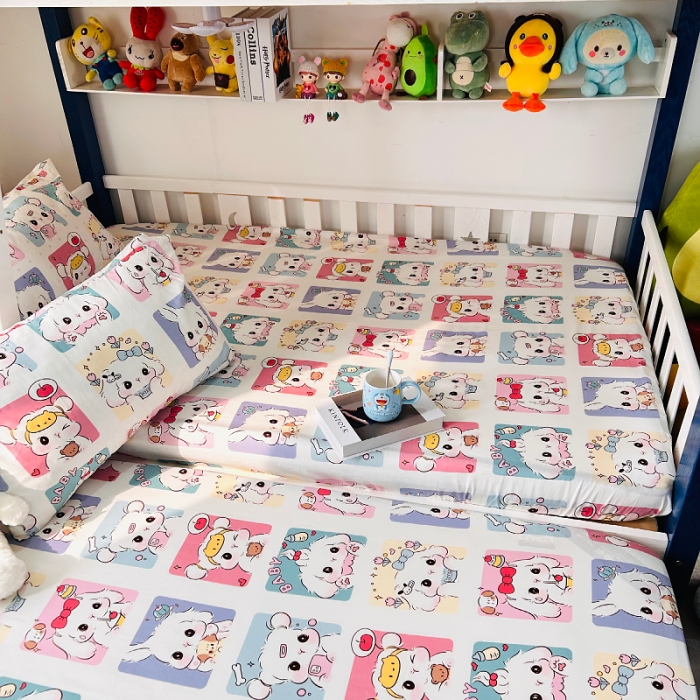 91家纺网 家纺一手货源 找家纺 小虾米 2023新款卡通系列全棉床笠（可定制） 连连看