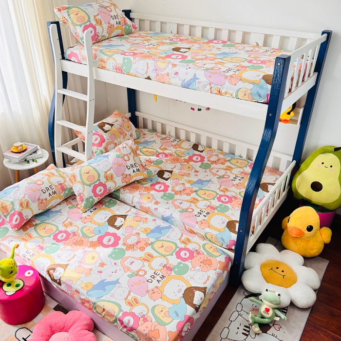 91家纺网 家纺一手货源 找家纺 小虾米 2023新款卡通系列全棉床笠（可定制） 萝卜女孩