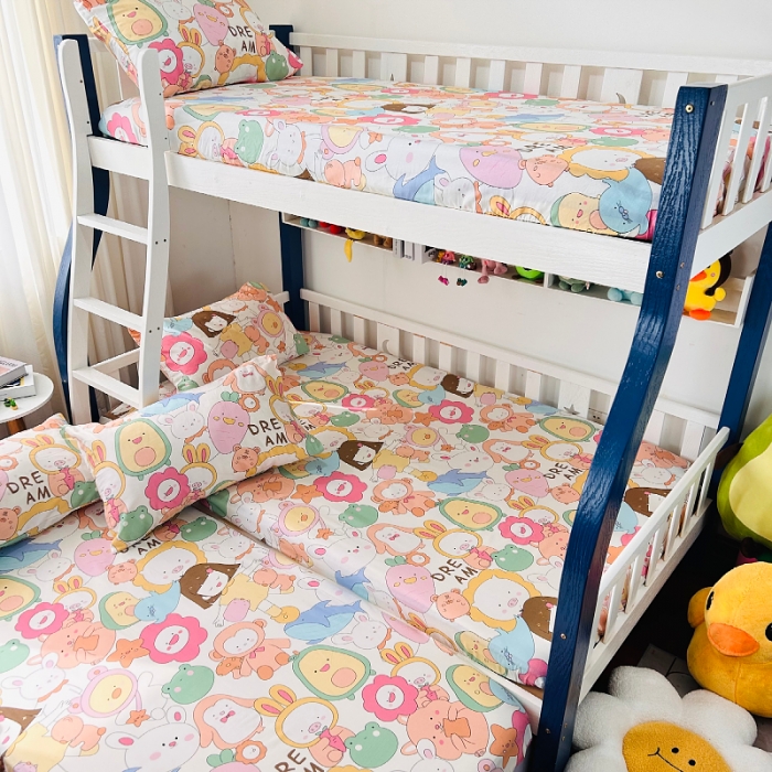 91家纺网 家纺一手货源 找家纺 小虾米 2023新款卡通系列全棉床笠（可定制） 萝卜女孩