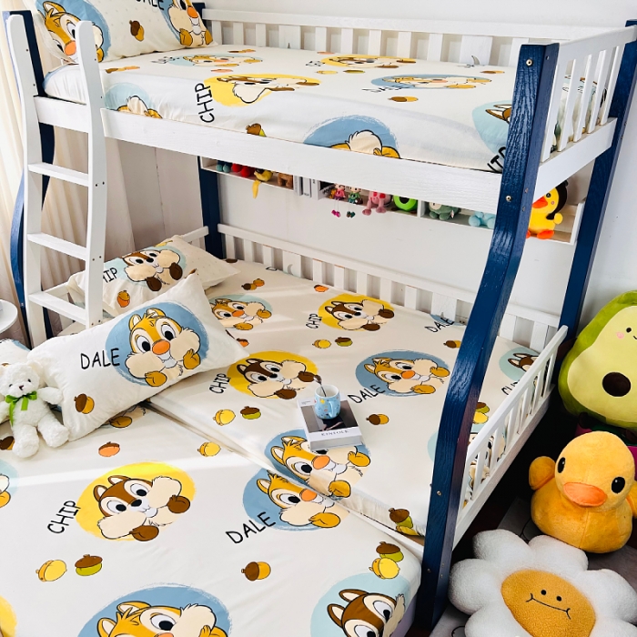 91家纺网 家纺一手货源 找家纺 小虾米 2023新款卡通系列全棉床笠（可定制） 奇奇和蒂蒂