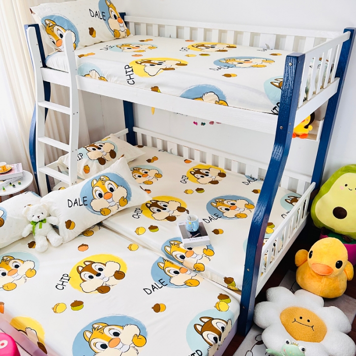 91家纺网 家纺一手货源 找家纺 小虾米 2023新款卡通系列全棉床笠（可定制） 奇奇和蒂蒂