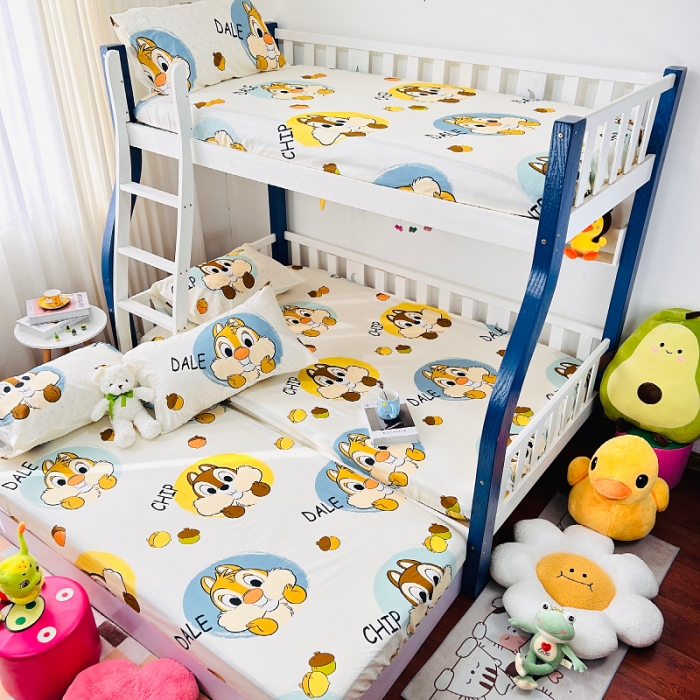 91家纺网 家纺一手货源 找家纺 小虾米 2023新款卡通系列全棉床笠（可定制） 奇奇和蒂蒂