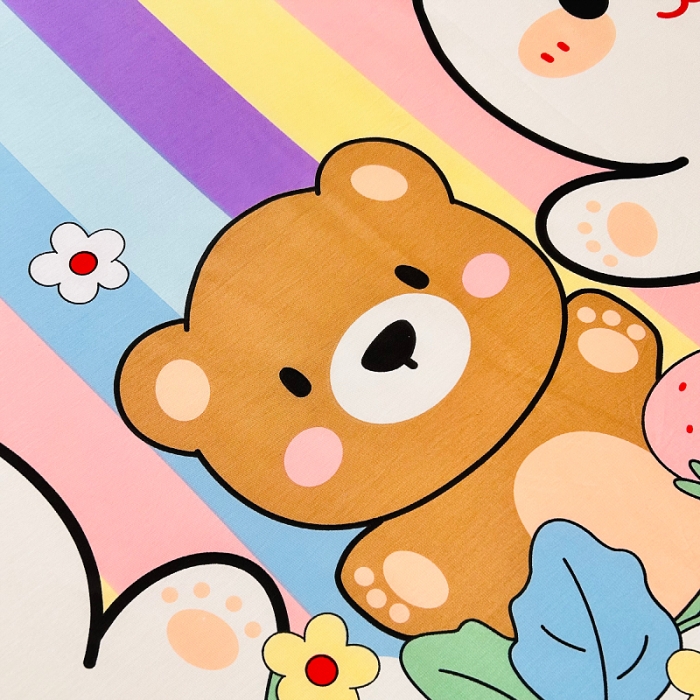 91家纺网 家纺一手货源 找家纺 小虾米 2023新款卡通系列全棉床笠（可定制） 天真小兔