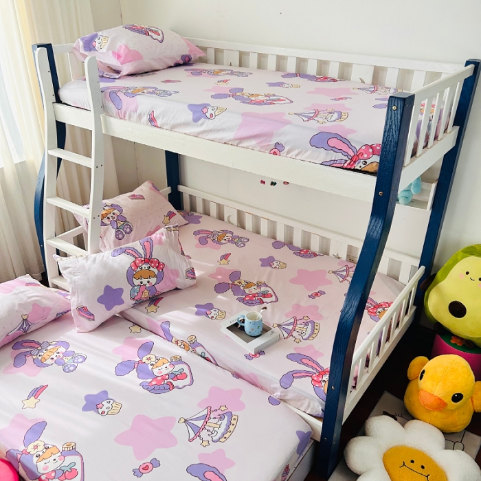 91家纺网 家纺一手货源 找家纺 小虾米 2023新款卡通系列全棉床笠（可定制） 甜睡兔宝