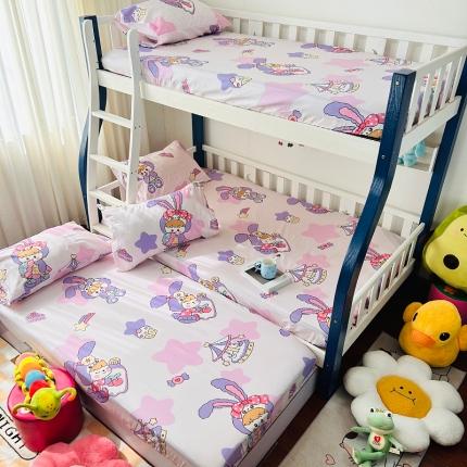 小虾米 2023新款卡通系列全棉床笠（可定制） 甜睡兔宝