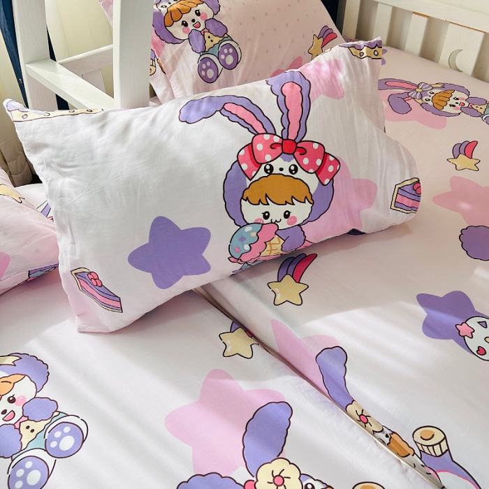 91家纺网 家纺一手货源 找家纺 小虾米 2023新款卡通系列全棉床笠（可定制） 甜睡兔宝
