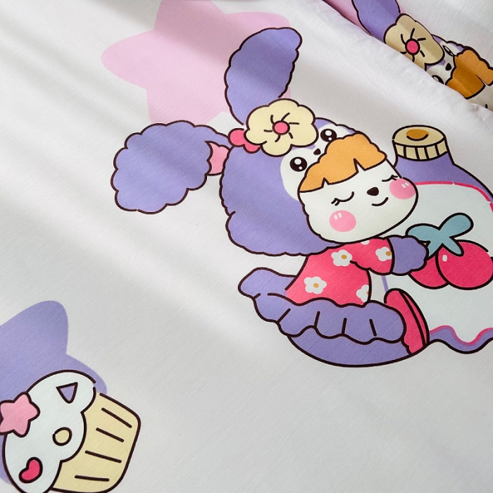 91家纺网 家纺一手货源 找家纺 小虾米 2023新款卡通系列全棉床笠（可定制） 甜睡兔宝