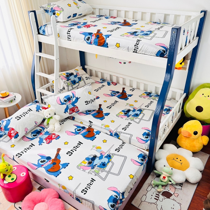 91家纺网 家纺一手货源 找家纺 小虾米 2023新款卡通系列全棉床笠（可定制） 摇滚史迪仔