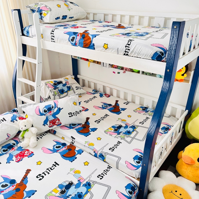 91家纺网 家纺一手货源 找家纺 小虾米 2023新款卡通系列全棉床笠（可定制） 摇滚史迪仔