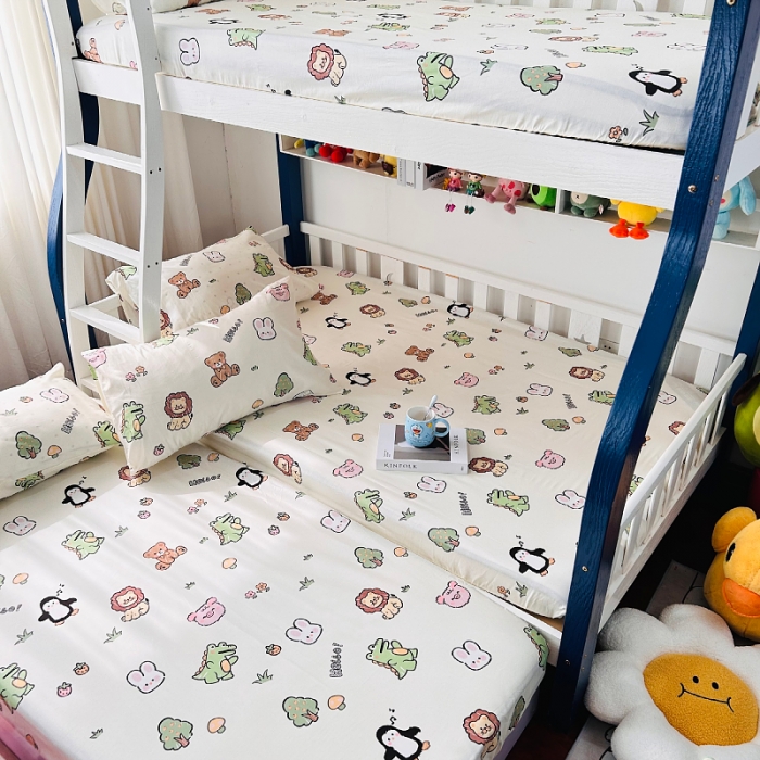 91家纺网 家纺一手货源 找家纺 小虾米 2023新款卡通系列全棉床笠（可定制） 野餐派对