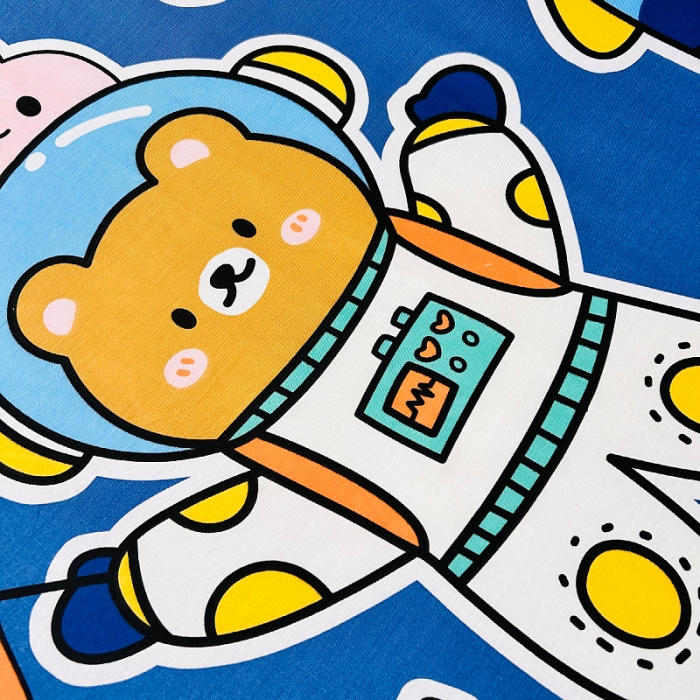 91家纺网 家纺一手货源 找家纺 小虾米 2023新款卡通系列全棉床笠（可定制） 宇宙空间站