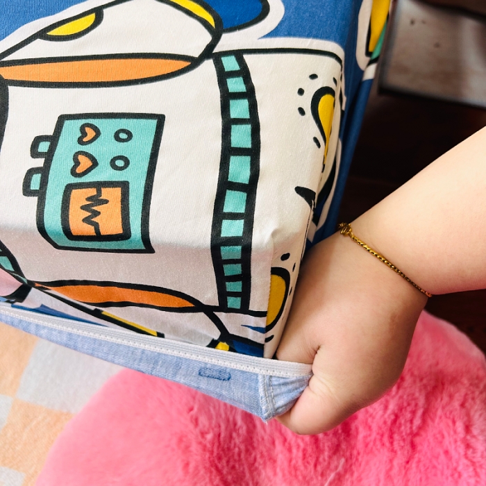 91家纺网 家纺一手货源 找家纺 小虾米 2023新款卡通系列全棉床笠（可定制） 宇宙空间站