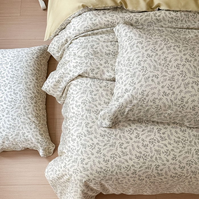 91家纺网 家纺一手货源 找家纺 优彩 2023新款60s莱赛尔天丝四件套 沐樱