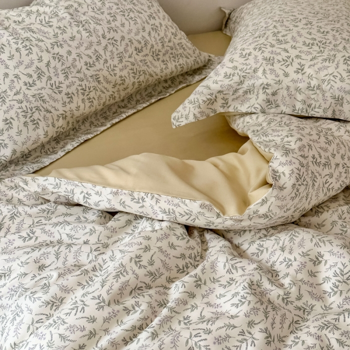 91家纺网 家纺一手货源 找家纺 优彩 2023新款60s莱赛尔天丝四件套 沐樱