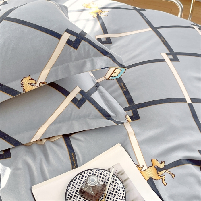 91家纺网 家纺一手货源 找家纺 仟人梦 2024新款直播爆款植物羊绒四件套单被套 AB爱马仕