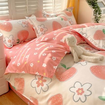 仟人梦 2024新款直播爆款植物羊绒四件套单被套 AB果之恋