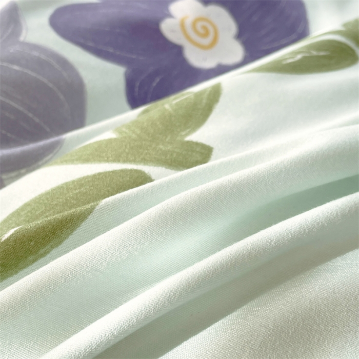 91家纺网 家纺一手货源 找家纺 仟人梦 2024新款直播爆款植物羊绒四件套单被套 AB花满园