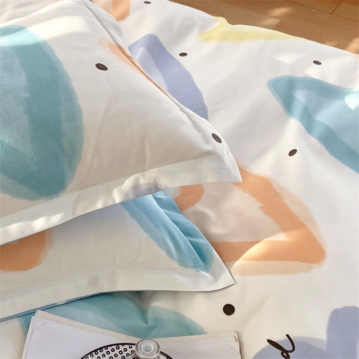 91家纺网 家纺一手货源 找家纺 仟人梦 2024新款直播爆款植物羊绒四件套单被套 AB梦幻爱心