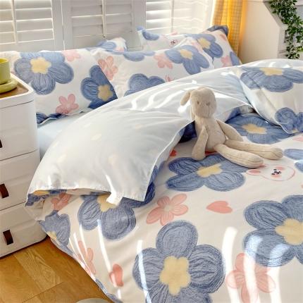 仟人梦 2024新款直播爆款植物羊绒四件套单被套 AB梦幻小时光