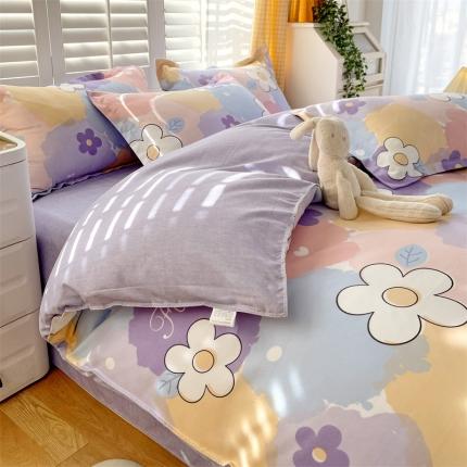 仟人梦 2024新款直播爆款植物羊绒四件套单被套 AB渲染