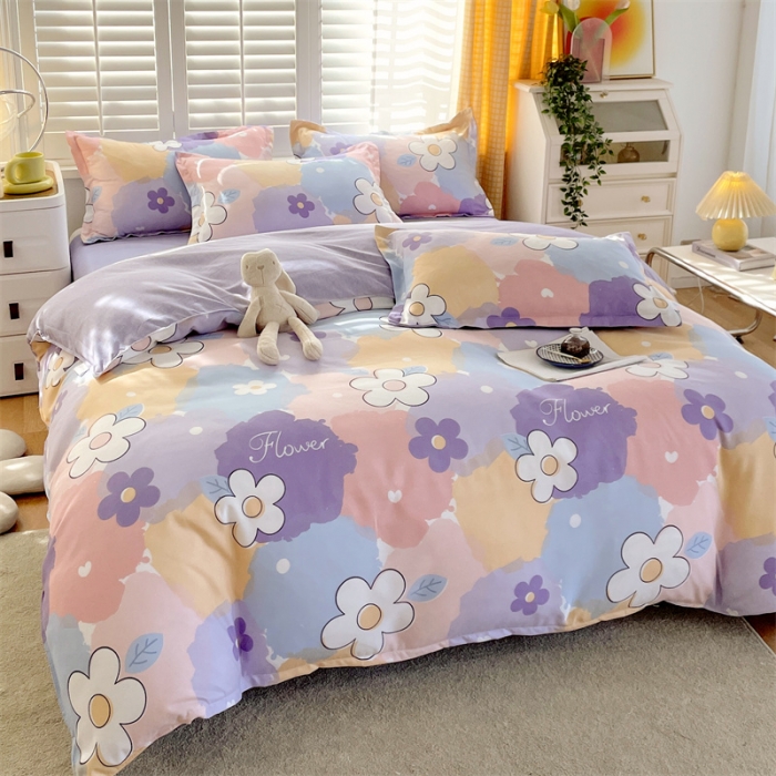 91家纺网 家纺一手货源 找家纺 仟人梦 2024新款直播爆款植物羊绒四件套单被套 AB渲染