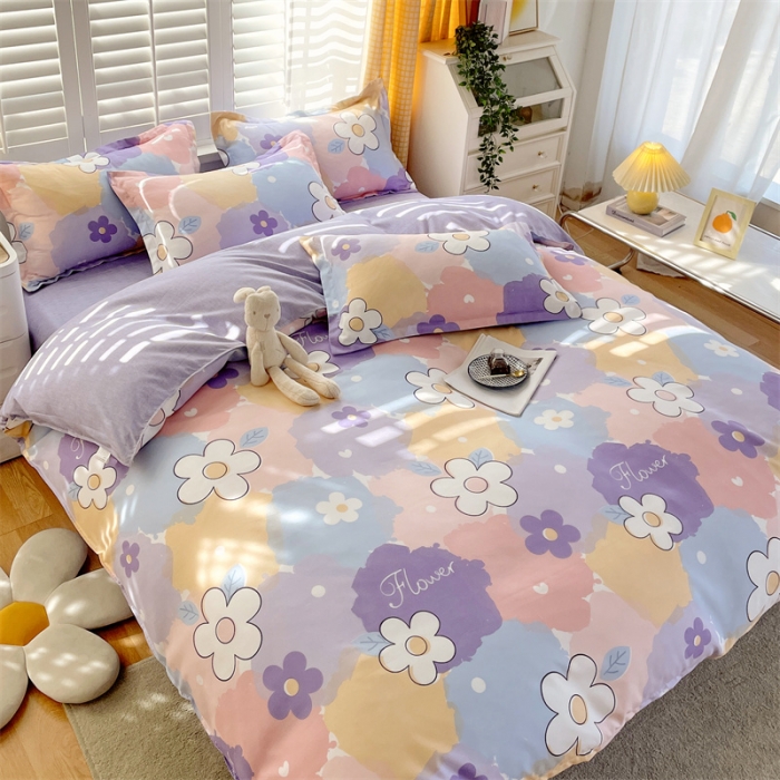 91家纺网 家纺一手货源 找家纺 仟人梦 2024新款直播爆款植物羊绒四件套单被套 AB渲染