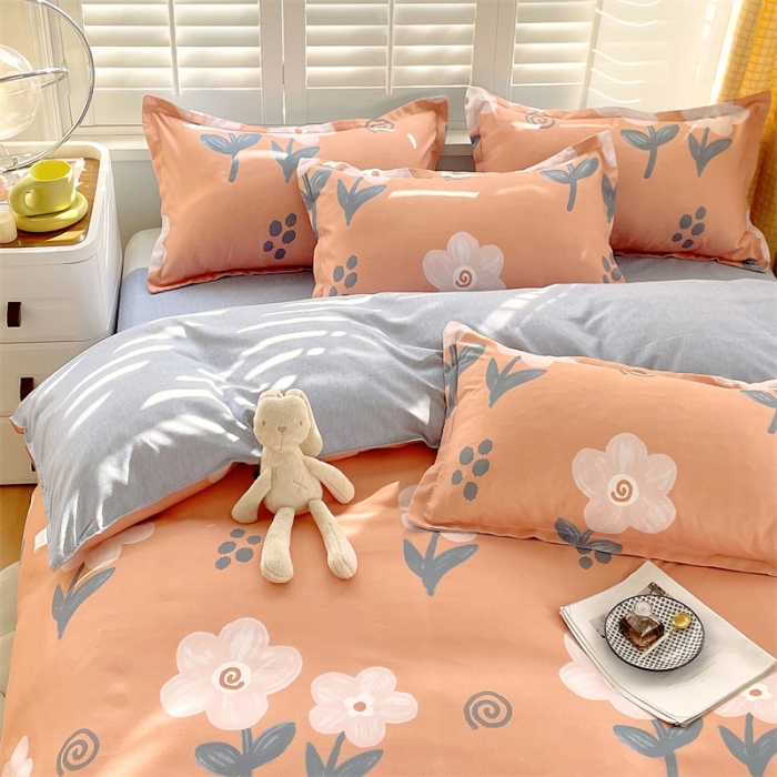 91家纺网 家纺一手货源 找家纺 仟人梦 2024新款直播爆款植物羊绒四件套单被套 AB嫣然