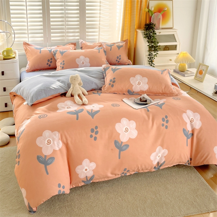 91家纺网 家纺一手货源 找家纺 仟人梦 2024新款直播爆款植物羊绒四件套单被套 AB嫣然