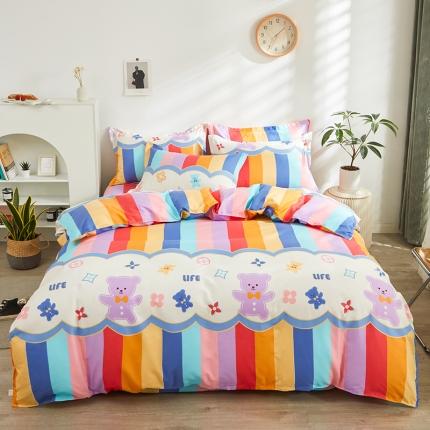 仟人梦 2024新款直播爆款植物羊绒四件套单被套 AA欢乐小熊