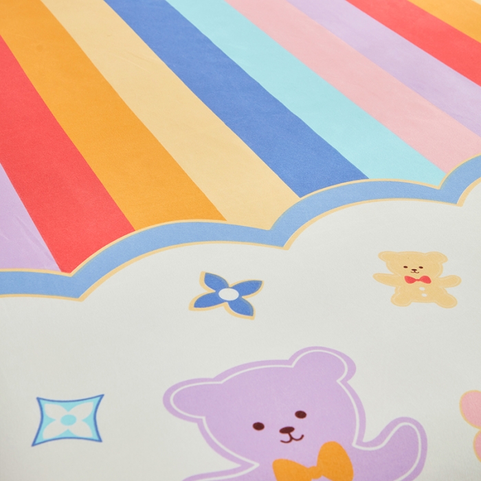 91家纺网 家纺一手货源 找家纺 仟人梦 2024新款直播爆款植物羊绒四件套单被套 AA欢乐小熊