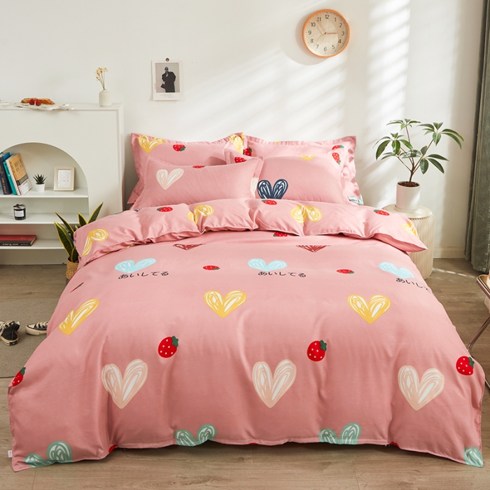 91家纺网 家纺一手货源 找家纺 仟人梦 2024新款直播爆款植物羊绒四件套单被套 AA甜甜爱