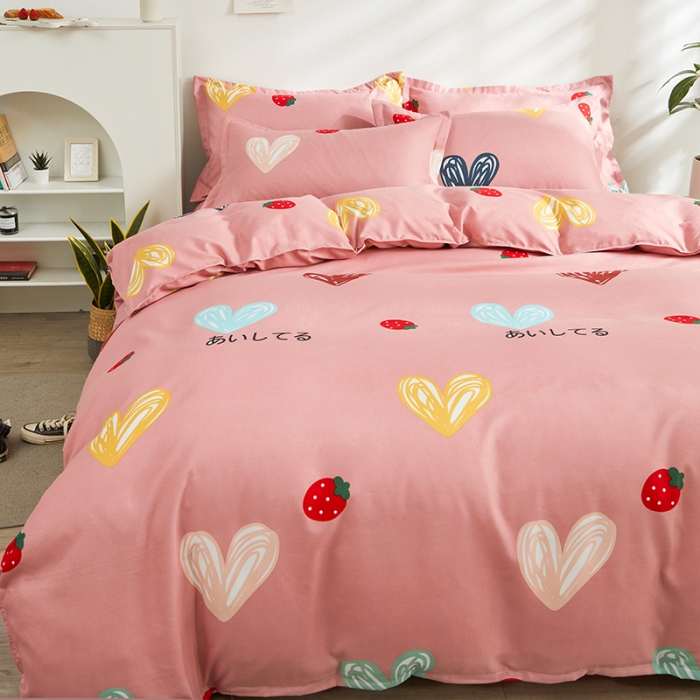 91家纺网 家纺一手货源 找家纺 仟人梦 2024新款直播爆款植物羊绒四件套单被套 AA甜甜爱