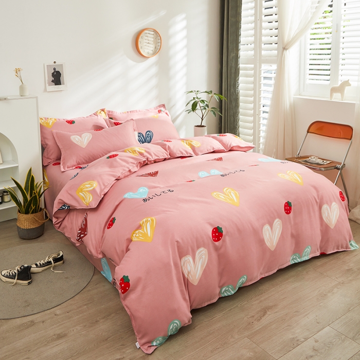 91家纺网 家纺一手货源 找家纺 仟人梦 2024新款直播爆款植物羊绒四件套单被套 AA甜甜爱