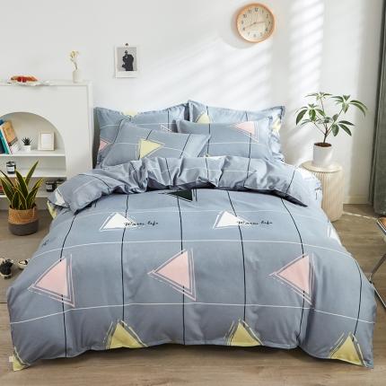 仟人梦 2024新款直播爆款植物羊绒四件套单被套 AA元素灰