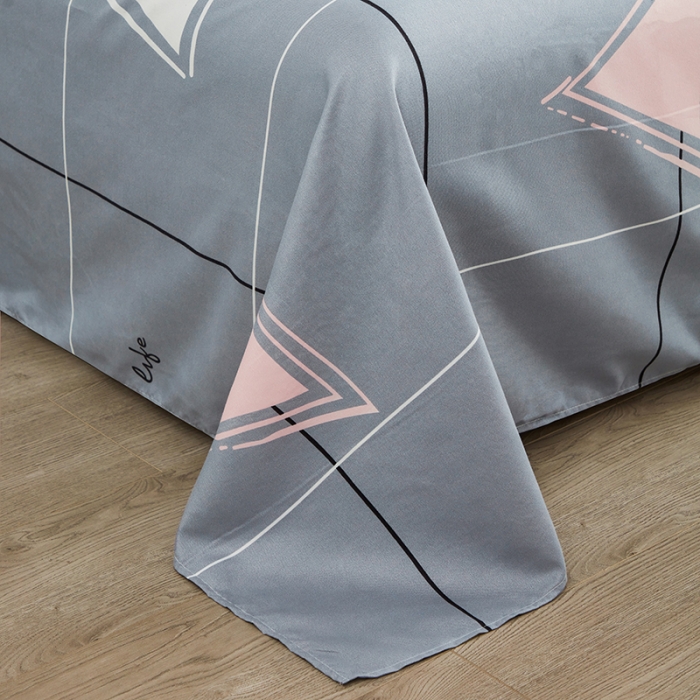 91家纺网 家纺一手货源 找家纺 仟人梦 2024新款直播爆款植物羊绒四件套单被套 AA元素灰