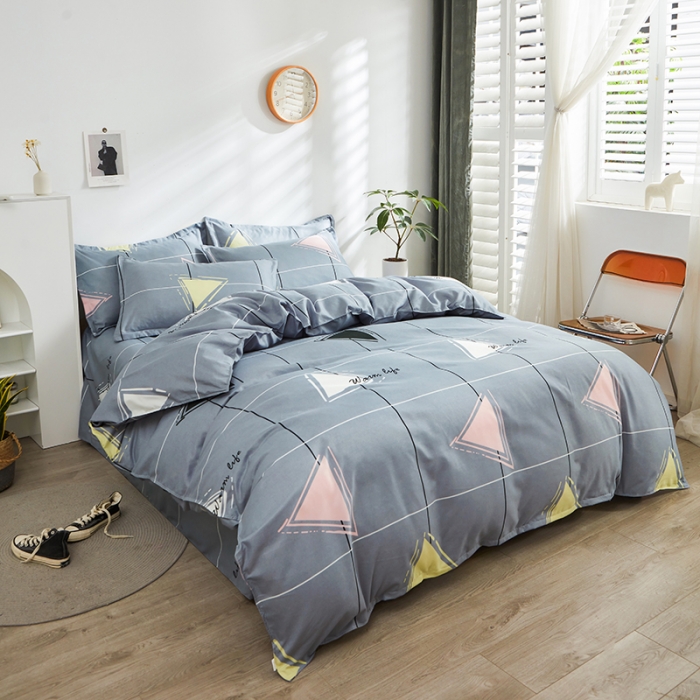 91家纺网 家纺一手货源 找家纺 仟人梦 2024新款直播爆款植物羊绒四件套单被套 AA元素灰