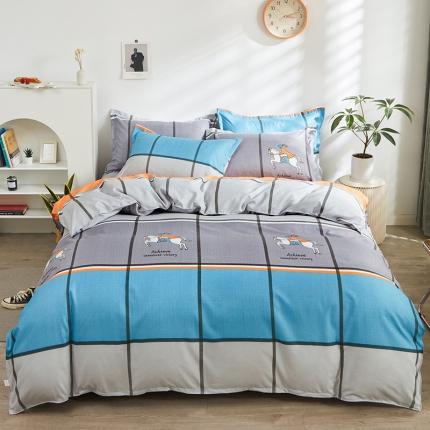 仟人梦 2024新款直播爆款植物羊绒四件套单被套 AA追风骑士