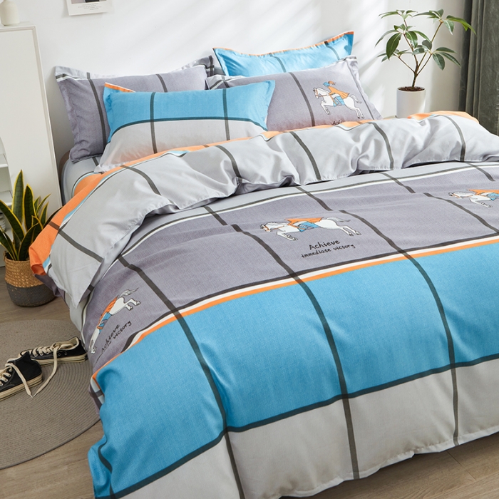 91家纺网 家纺一手货源 找家纺 仟人梦 2024新款直播爆款植物羊绒四件套单被套 AA追风骑士