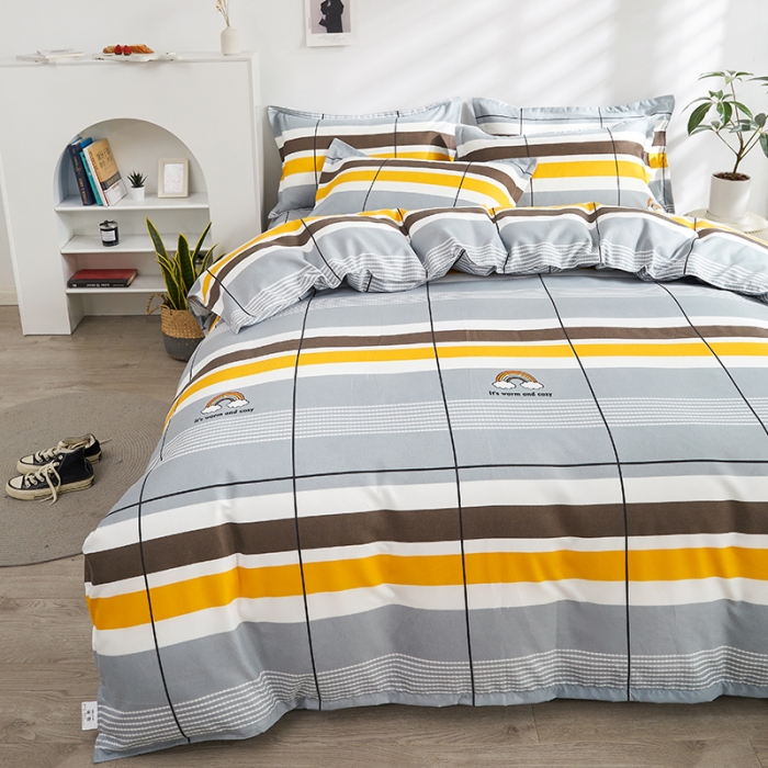 91家纺网 家纺一手货源 找家纺 仟人梦 2024新款直播爆款植物羊绒四件套单被套 彩色心情