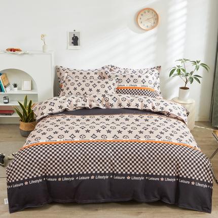 仟人梦 2024新款直播爆款植物羊绒四件套单被套 皇家绅士