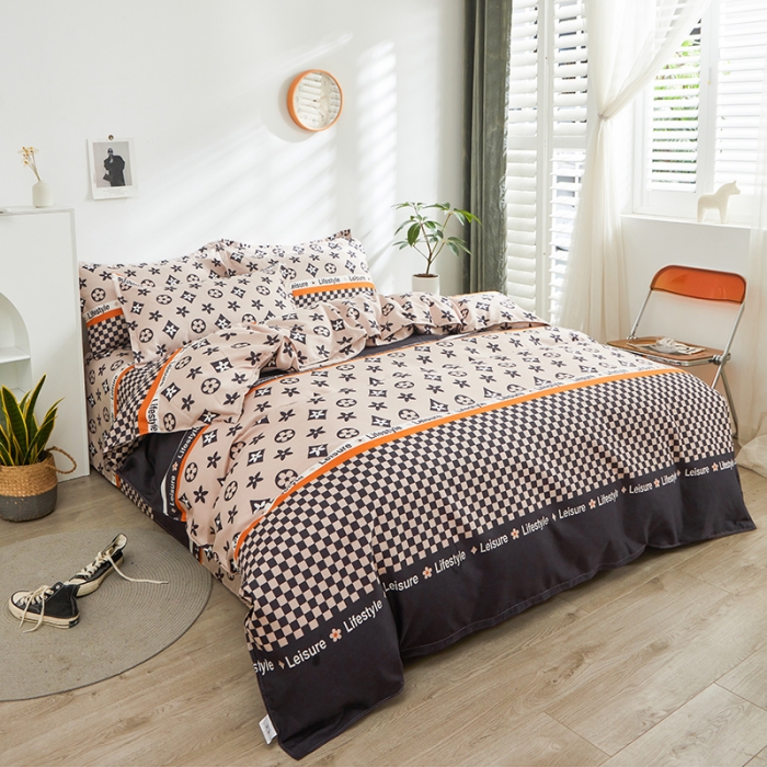 91家纺网 家纺一手货源 找家纺 仟人梦 2024新款直播爆款植物羊绒四件套单被套 皇家绅士