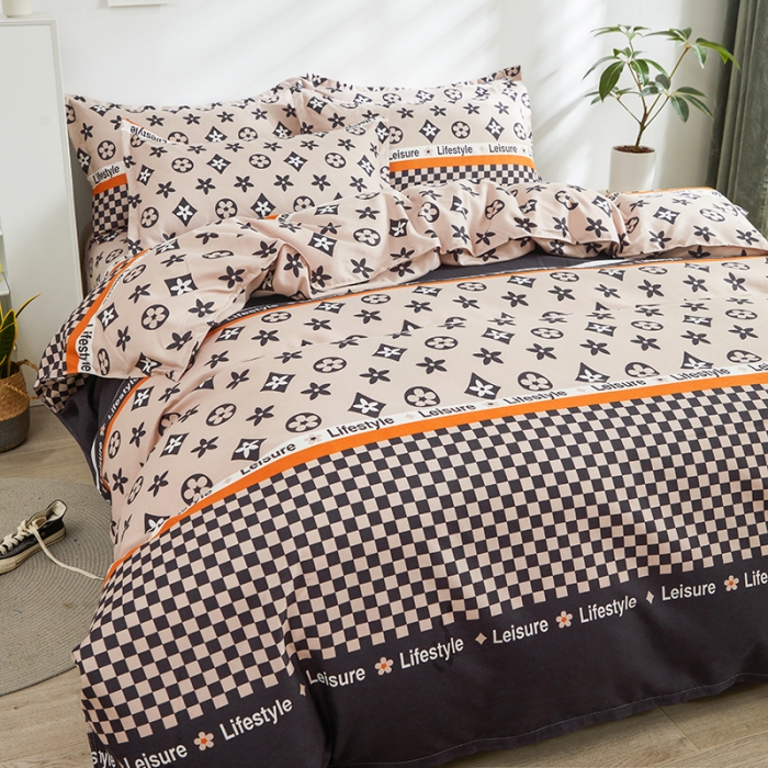 91家纺网 家纺一手货源 找家纺 仟人梦 2024新款直播爆款植物羊绒四件套单被套 皇家绅士