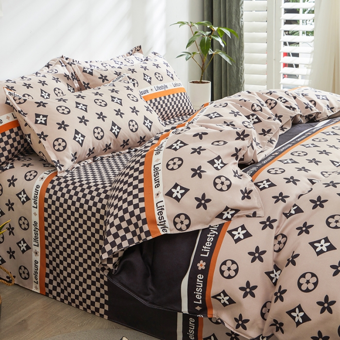 91家纺网 家纺一手货源 找家纺 仟人梦 2024新款直播爆款植物羊绒四件套单被套 皇家绅士