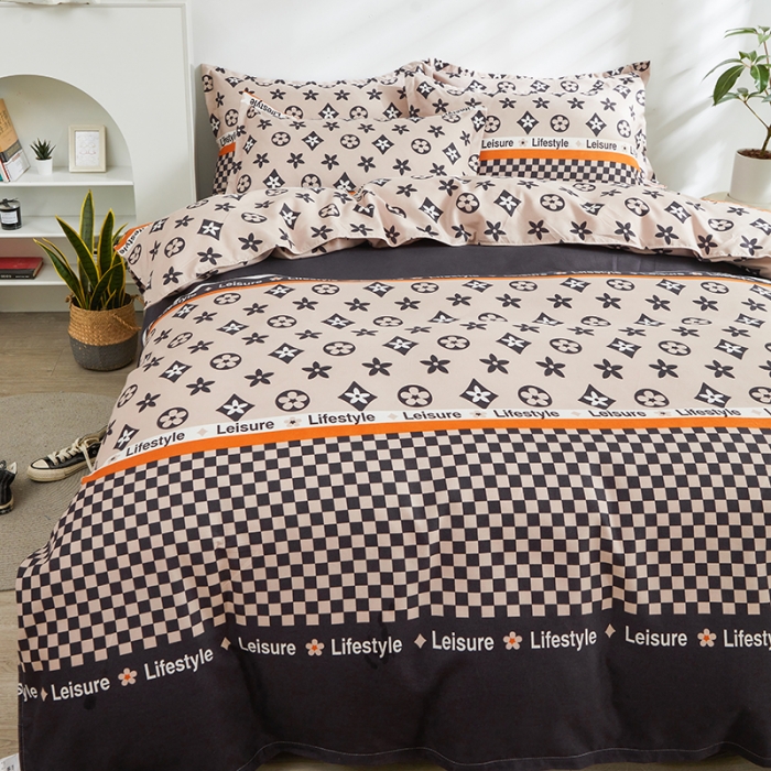 91家纺网 家纺一手货源 找家纺 仟人梦 2024新款直播爆款植物羊绒四件套单被套 皇家绅士