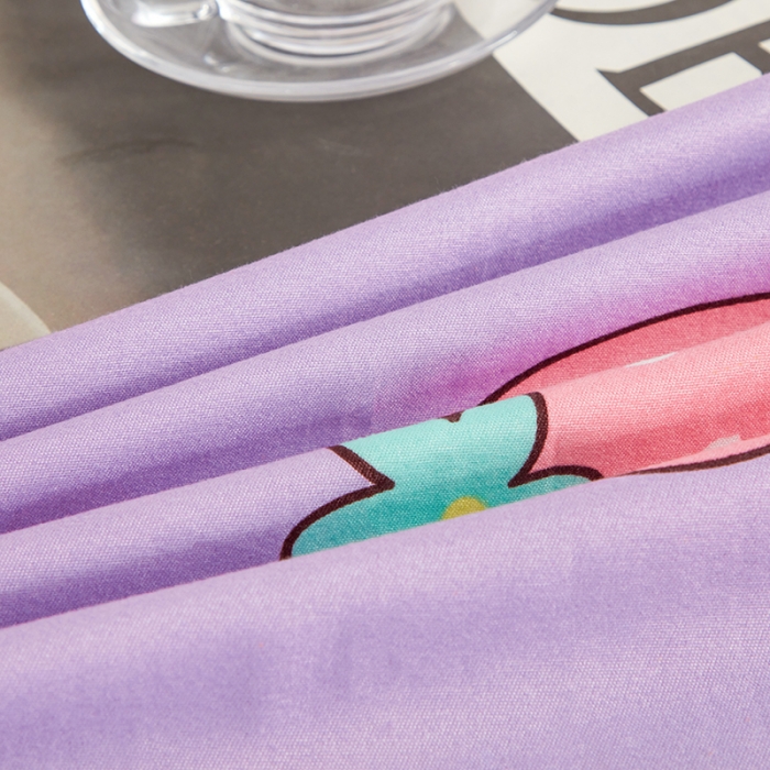 91家纺网 家纺一手货源 找家纺 仟人梦 2024新款直播爆款植物羊绒四件套单被套 可爱兔