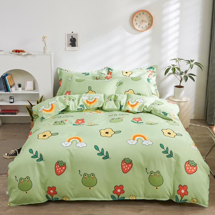 91家纺网 家纺一手货源 找家纺 仟人梦 2024新款直播爆款植物羊绒四件套单被套 童年乐园